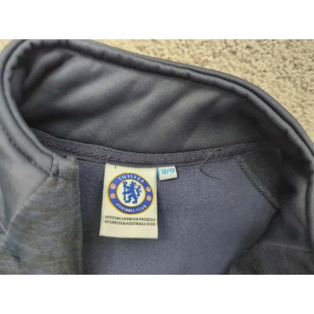 Chelsea‎ Football Club Full Zip Jacket Youth Boys 12/13 EPL Logo Dark Gray